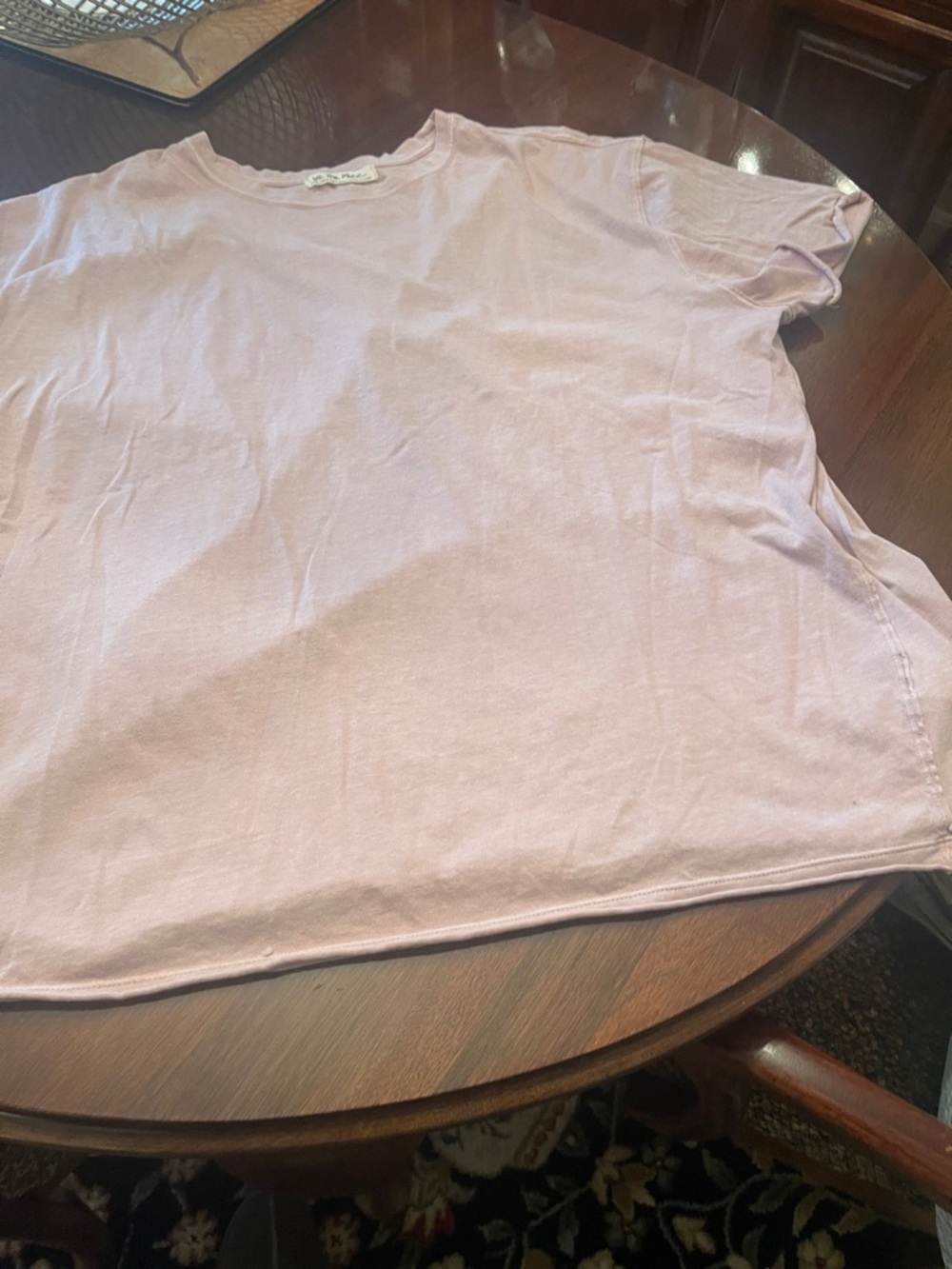 Free People Short Sleeve Tee in Light Lavender